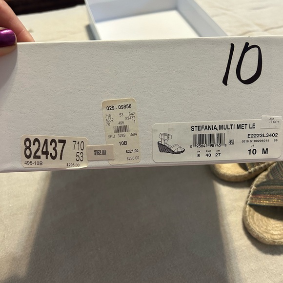 Vince Stefania’s multi metallic wedge, size 10 - Picture 10 of 12